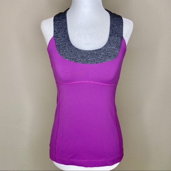 lululemon athletica Tops - Lululemon Racerback Tank Fuchsia Scoop Neck Size 6